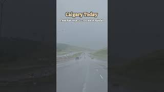 Calgary Today Flood Risk with 50 - 100 mm of heavy Rainfall. #Calgary #driving #canada #alberta