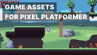 Game Assets for Pixel Platformer Game