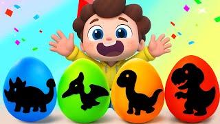 LIVE | Dino Surprise Eggs | T-Rex Roar! | Dinosaur Song | Nursery Rhymes & Kids Songs | BabyBus