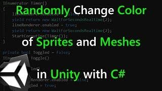 Randomly Change Color of Sprites and Meshes in Unity C#