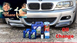 How to change oil :Bmw E46 M3/Spirited Driving.( Pops and Bangs)