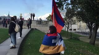 Huge Armenian Rally in Paris against Azerbaijani Aggression October 18, 2020 part 2