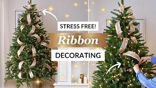 HOW TO PUT RIBBON ON A CHRISTMAS TREE LIKE A PRO!  Easy Step-by-Step Ribbon Guide