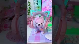 YOWU Cat Ear Headset  10eegaming #gaming #kawaii #setup #desk #pink #egirl #pcgaming #tech #asmr