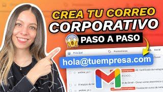 Como CREAR UN CORREO CORPORATIVO CON DOMINIO PROPIO en GMAIL 2024