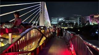 Hyderabad cable Bridge view ||  at midnight