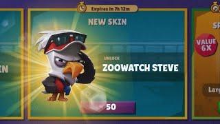 Unlocking Zoowatch Steve skin | Zoo battle arena | Zooba NOOB