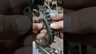 chain link installation, motorcycle or dirt bike