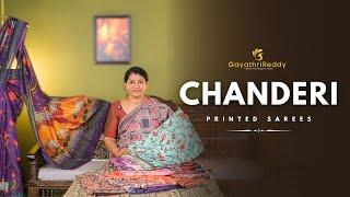 Chanderi Printed Sarees. Price Rs.985/- | #GayathriReddy |