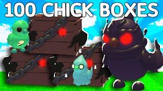 OPENING 100 Chick Boxes In Adopt Me Halloween Update!