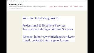 Translation, Editing & Writing Services | Interlang World | https://www.interlangworld.com