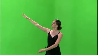 Ballerina dancing on a green screen 3 - Балерина танцует на хромакее 3