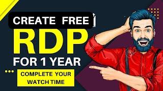 How To Create Free RDP For 1 Year || Complete Watch Time with rdp || #freerdp || Azure RDP