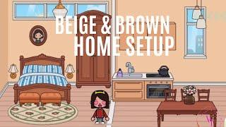 BEIGE & BROWN HOME SETUP| TOCA BOCA| TOCA LIFE WORLD| VICKY’S TOCA WORLD| #tocaboca #tocalife