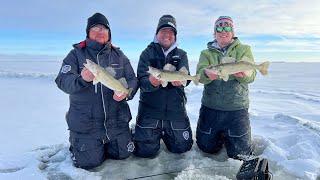 Devils Lake First Ice Walleye | Dialed In Angling