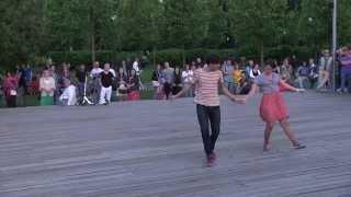 Stas Maximenko & Maria Filippova at Open Air Lindy Hop Contest