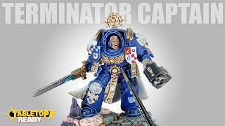 How To Paint Terminator Captain for Warhammer 40,000 / Ultramarines /  Painting Characters / new40k