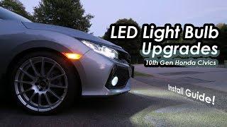 𝗕𝗨𝗗𝗚𝗘𝗧 LED Light Bulb Upgrades For My 2017 Honda Civic Si LED Lights (10th Gen Civic)