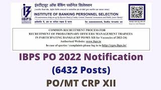 IBPS PO2022 Notification #Nkjob