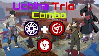 (Raion Rengoku + Bankai akuma + Satori akuma) Uchiha Trio Shindo Life Combo