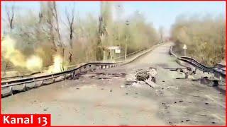 Ukrainian army entering Belgorod blows up bridge carrying Russian supplies and gas pipeline