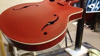 Custom Guitar Painting: the Red Jazz Guitar