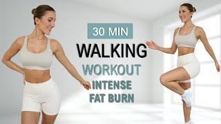 30 Min NON STOP WALKING CARDIO WORKOUT | Intense Full Body fat Burn | To The Beat, No Repeat