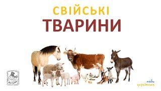  Свійські тварини. Ферма для дітей. Читаємо по складах українською