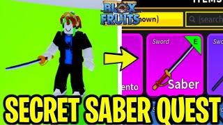 HOW TO GET SABER AND COMPLETE ALL TASKS IN BLOX FRUITS Roblox