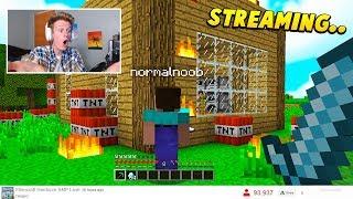 I Destroyed a Minecraft STREAMERS World while they were STREAMING.. (Minecraft)