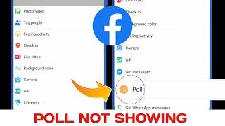 Facebook poll not showing | How to fix Facebook poll  nahi hai | facebook poll missing