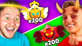 БИТВА х400 ПРИЗОВ АНГЕЛЫ vs ДЕМОНЫ В BRAWL STARS *Поззи и Холдик*