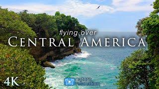 Flying Over Central America [4K] 1.5HR Aerial Nature Relaxation™ Film + Calming Music & Ocean Sounds