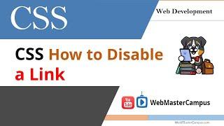 CSS How to Disable a Link