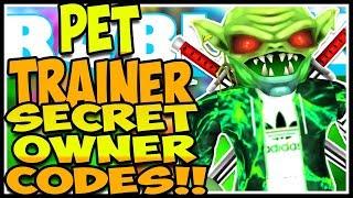 *5* SECRET CODES PET TRAINEROASIS Pet Trainer Simulator Roblox