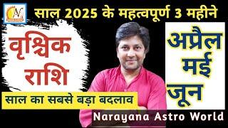 वृश्चिक राशि अप्रैल मई जून 2025 साल का बड़ा बदलाव | Vrishchik Rashi 2025 Rashifal by Dr Narayan