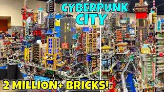 Incredible LEGO Cyberpunk City 'New Hashima' with 2+ MILLION LEGO Parts | BrickWorld Chicago 2023