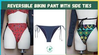 How To SEW A Side Tie Bikini Bottom | Cut and Sew A Reversible Two-in-One Swimsuit