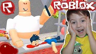 РОБЛОКС ПОБЕГ ОТ ЗЛОГО МЯСНИКА!  ROBLOX escape the evil bucher!