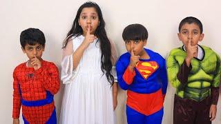 شفا لعبت مع أصدقائها وأزعجت بابا ! Shfa & superhero