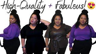 Plus Size ELOQUII Try-On Haul | Plus Size Apple Shape Outfits 2021 | High Quality Plus Size Fashion