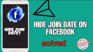 How to hide join date from facebook 2023