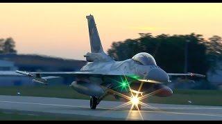 Polish Air Force F-16 night (Binaural Sound) - Łask (EPLK) - 23.07.2015 r.