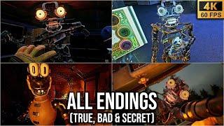 FNAF: Secret of the Mimic - All Endings + How to get them (True, Bad & Secret Ending) (4k60fps)