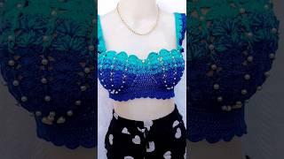 cropped Sereia #american #croche #crochê #crochet #viral #cropped #sereia