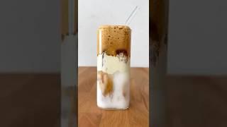 Pistachio Cream Latte  #asmr #satisfying #icedcoffee #homecafe