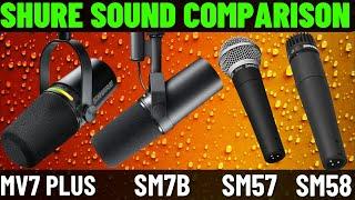 MV7+ | SM7B | SM58 | SM57 | Shure Microphone Comparison