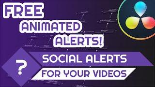 How To Create Animated Social Alerts For Free! | Davinci Resolve 16