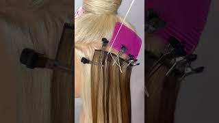 Do this to secure hand-tied weft hair extensions #handtiedextensions #hairextensions