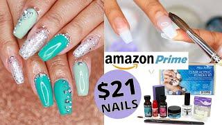 Beginners Acrylic Nails Tutorial | I Tried the Mia Secret Acrylic Nail Kit. DIY $21 FULL SET!